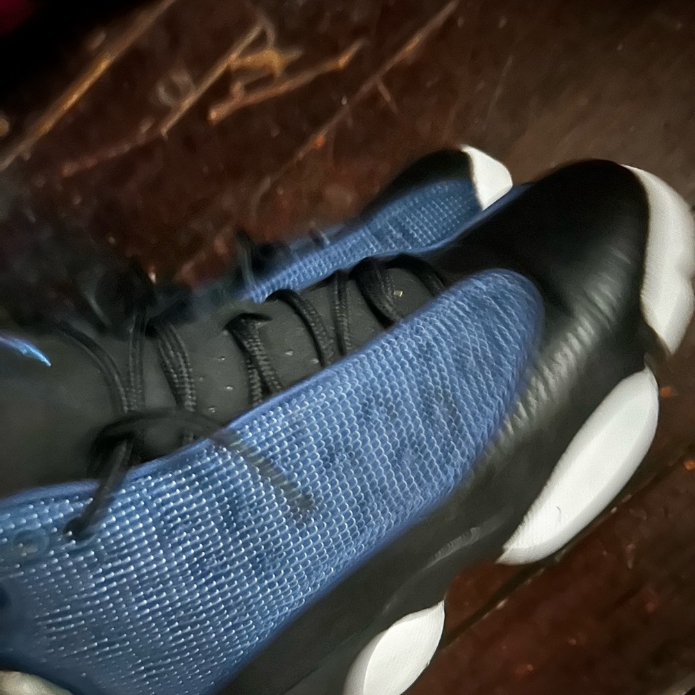 Jordan Black and Blue Sneakers with Mesh Design